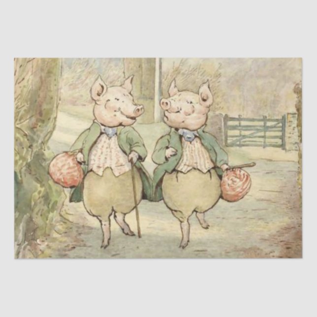 Alexander and Pigling Bland by Beatrix Potter Tissue Paper (Front)