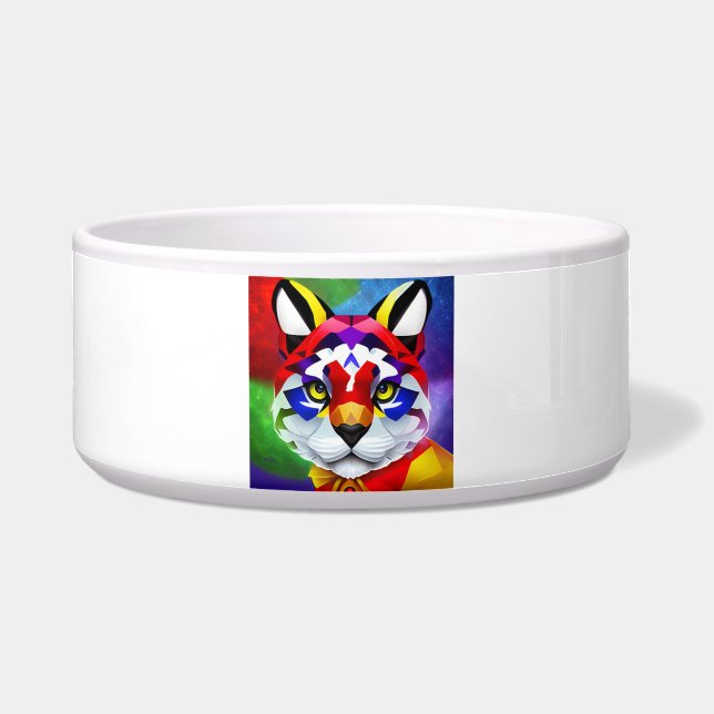 Alexander Cat white large pet bowl (Front)