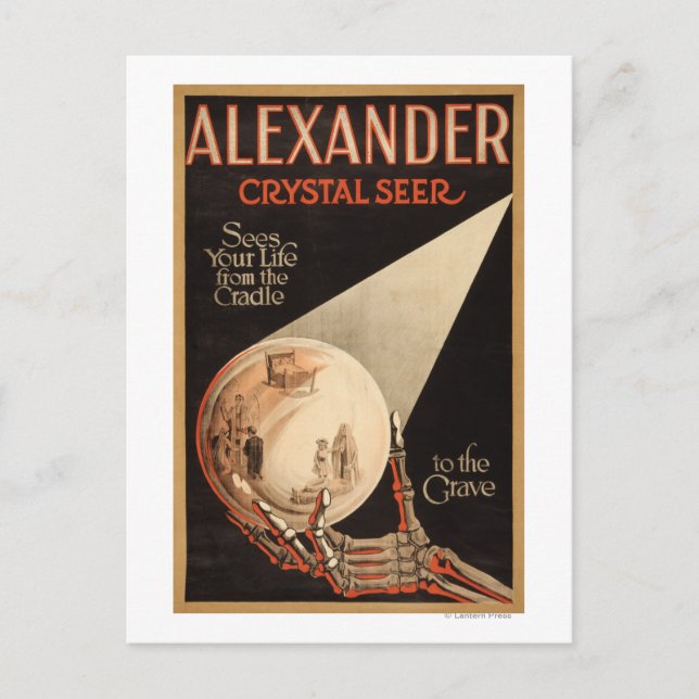 Alexander, Crystal "Cradle to the Grave" Magic Postcard (Front)