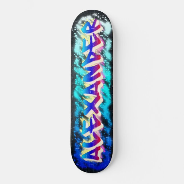 ALEXANDER Customised Graffiti Skateboard (Front)