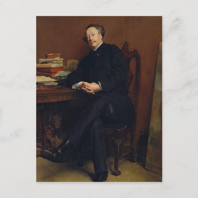 Alexander Dumas Fils  1877 Postcard (Front)