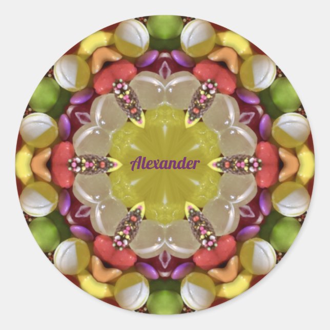 ALEXANDER ~ EASTER CANDY ~ Classic Round Sticker (Front)
