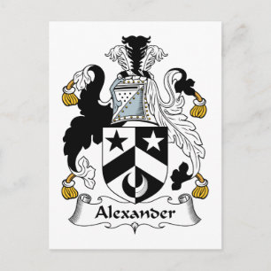 Alexander Family Crest Postcard