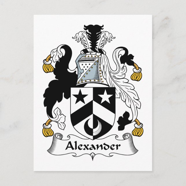 Alexander Family Crest Postcard (Front)