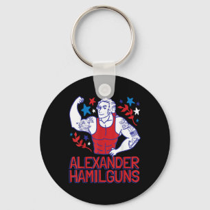 Alexander Hamilguns Hamilton 4th Of July Gym Instr Key Ring