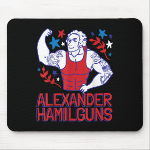 Alexander Hamilguns Hamilton 4th Of July Gym Instr Mouse Mat