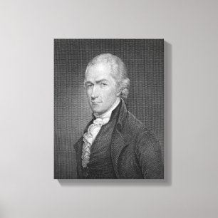 Alexander Hamilton (1757-1804) engraved by John Fr Canvas Print