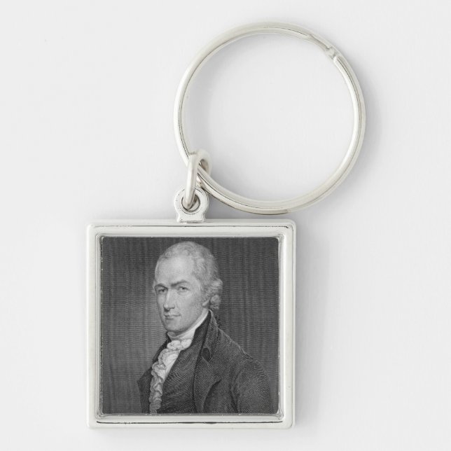 Alexander Hamilton (1757-1804) engraved by John Fr Key Ring (Front)