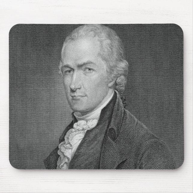 Alexander Hamilton (1757-1804) engraved by John Fr Mouse Mat (Front)