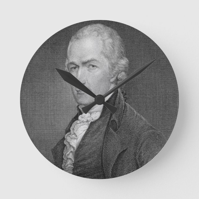 Alexander Hamilton (1757-1804) engraved by John Fr Round Clock (Front)