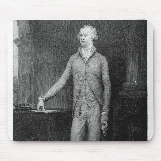 Alexander Hamilton, after the painting of 1792 Mouse Mat (Front)