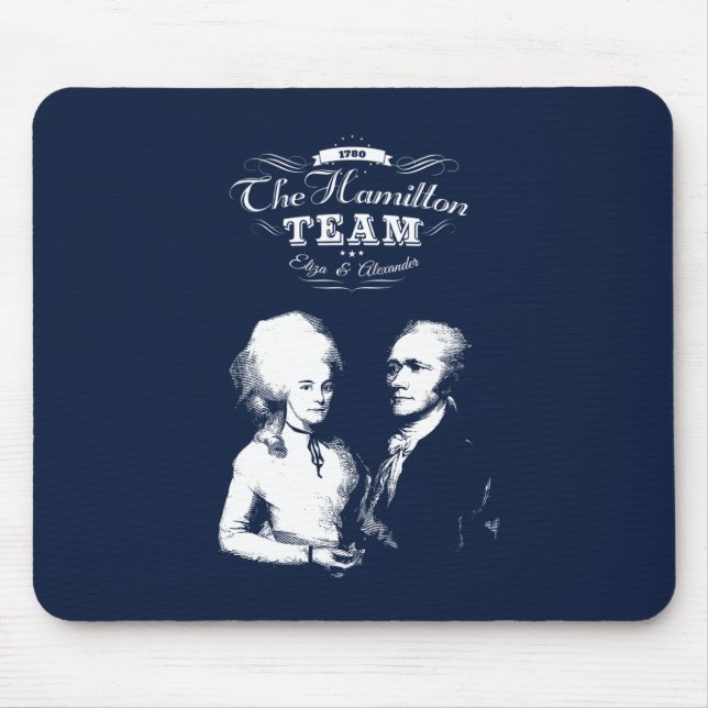 Alexander Hamilton, Eliza. History Gifts. Portrait Mouse Mat (Front)