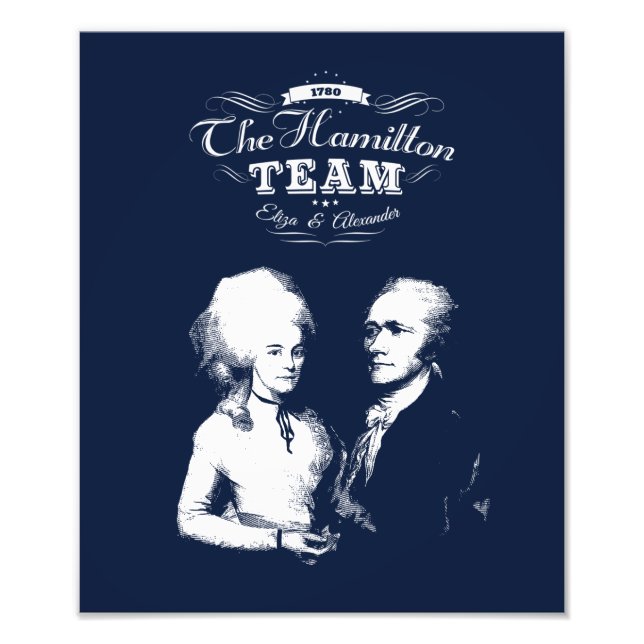 Alexander Hamilton, Eliza. History Gifts. Portrait Photo Print (Front)