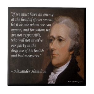 Alexander Hamilton "Enemy Leader" Ceramic Tile