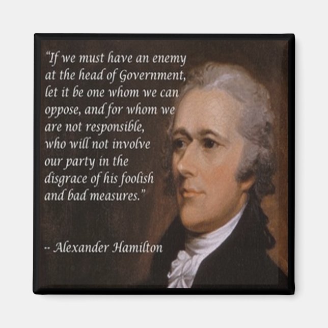 Alexander Hamilton "Enemy Leader" Gift Magnet (Front)