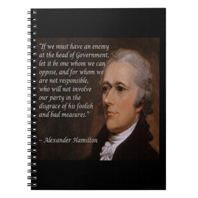 Alexander Hamilton "Enemy Leader" Gift Notebook (Front)