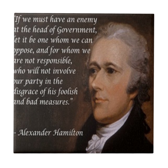 Alexander Hamilton "Enemy Leader" Gift Tile (Front)