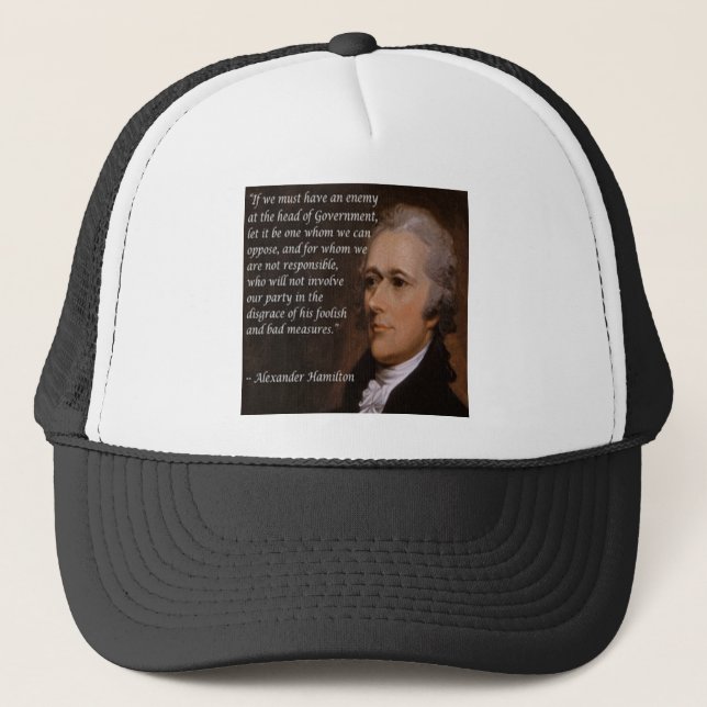 Alexander Hamilton "Enemy Leader" Gift Trucker Hat (Front)