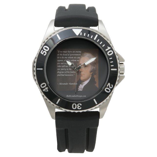 Alexander Hamilton "Enemy Leader" Quote Watches (Front)
