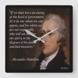 Alexander Hamilton "Enemy Leader" Wall Clock