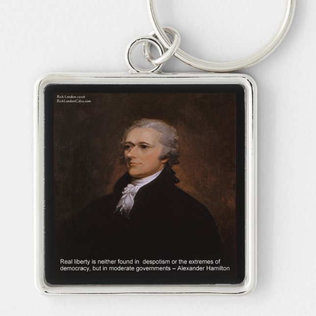 Alexander Hamilton Gifts Key Ring (Front)