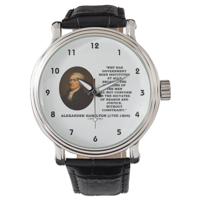 Alexander Hamilton Government Passion Constraint Watch (Front)