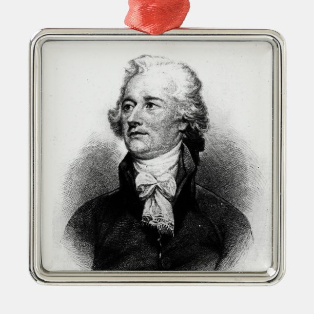 Alexander Hamilton Metal Tree Decoration (Front)