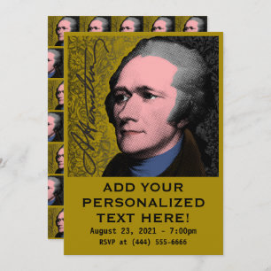 Alexander Hamilton Pop Art Portrait Invitation