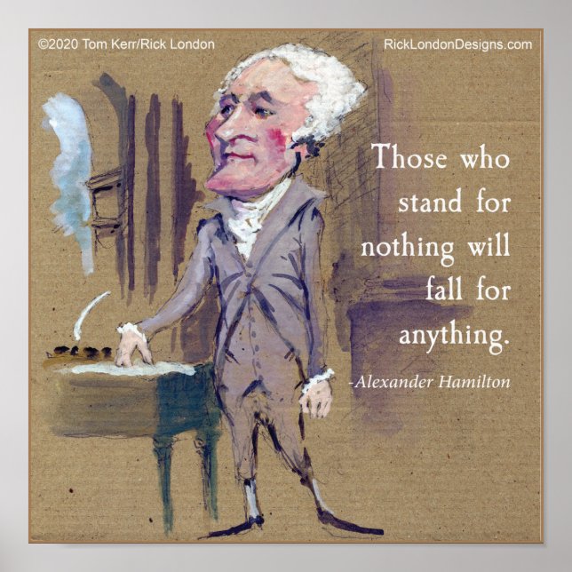 Alexander Hamilton & Quote Poster Art (Front)