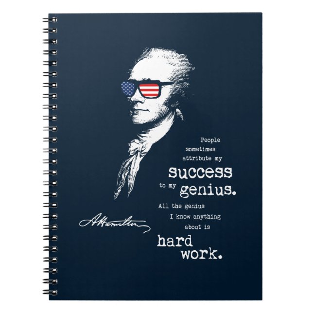 Alexander Hamilton Quote Saying. Motivational Gift Notebook (Front)