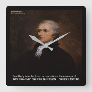 Alexander Hamilton "Real Liberty" Wall Clock