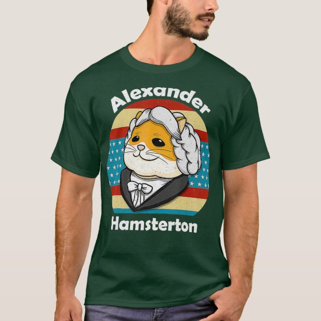 Alexander Hamilton Retro Hamster Alexander T-Shirt (Front)