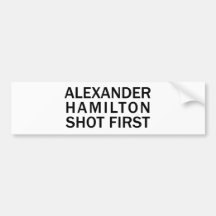Alexander Hamilton Shot First - White T-Shirt, Etc