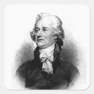 Alexander Hamilton Square Sticker