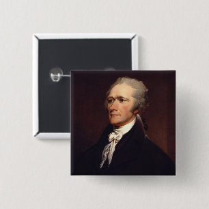 Alexander Hamilton: US Founding Father, Historical 15 Cm Square Badge