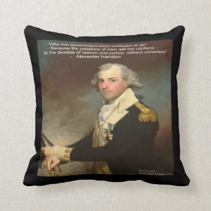 Alexander Hamilton & "Why Government" Quote Pillow
