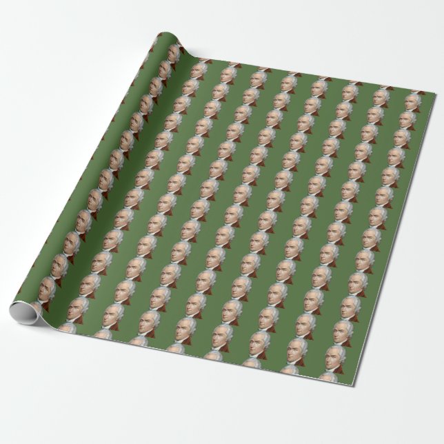 Alexander Hamilton wrapping paper (Unrolled)