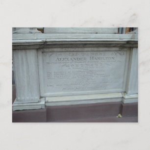 ALEXANDER HAMILTON'S GRAVE POSTCARD