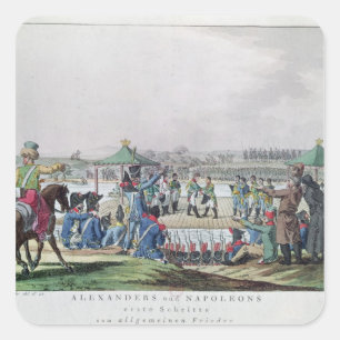 Alexander I and Napoleon Square Sticker