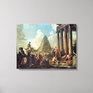 Alexander III  the Great before the Tomb Canvas Print