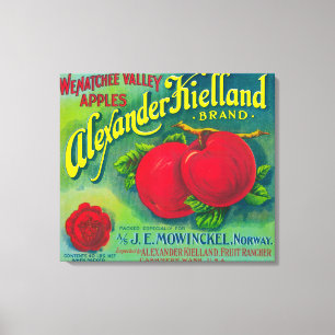 Alexander Kielland Apple Label - Cashmere, WA Canvas Print