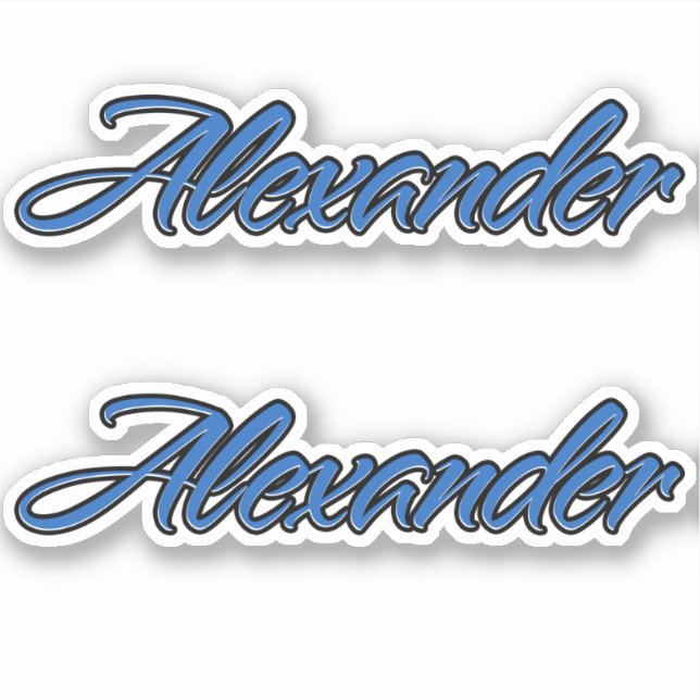 Alexander Name blue sticker Sticker Sticker Sticke (Front)