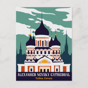 Alexander Nevsky Cathedral, Tallinn, Estonia Postcard