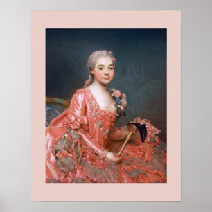 Alexander Roslin - Baroness de Neubourg-Cromière Poster