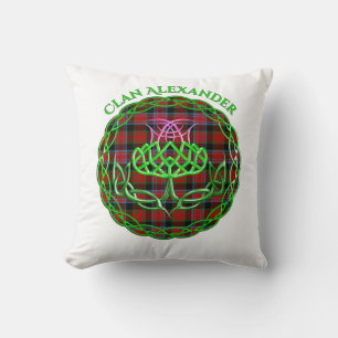 Alexander Scottish Tartan Celtic Thistle Cushion