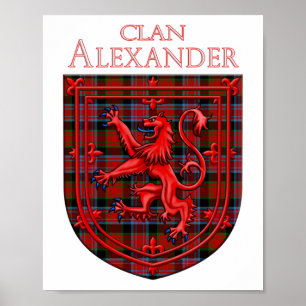 Alexander Tartan Scottish Plaid Lion Rampant Poster
