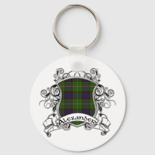 Alexander Tartan Shield Key Ring