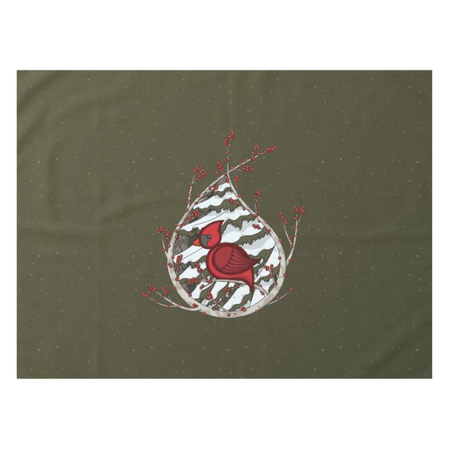 Alexander the Cardinal Tablecloth (Front (Horizontal))