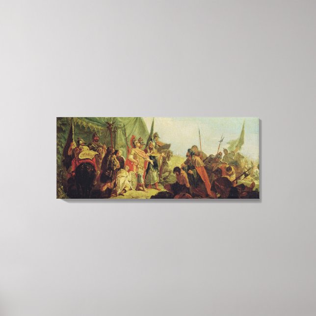 Alexander the Great  and Porus Canvas Print (Front)