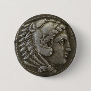 Alexander the Great Coin 6 Cm Round Badge